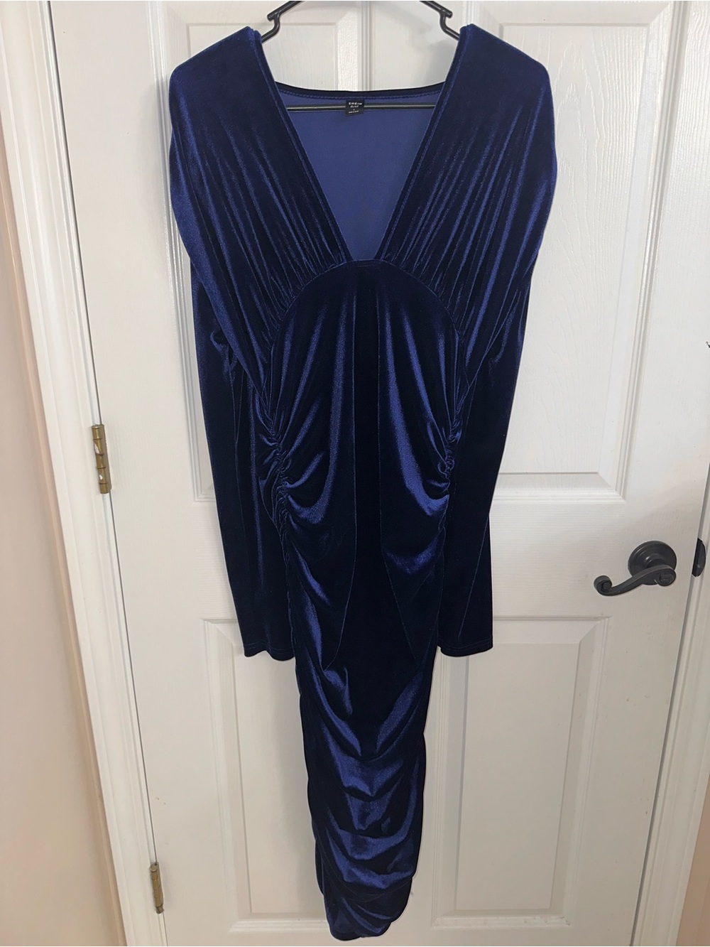 💙 SHEIN Royal Blue Velvet Bodycon Dress 💙 - Picture 3 of 3